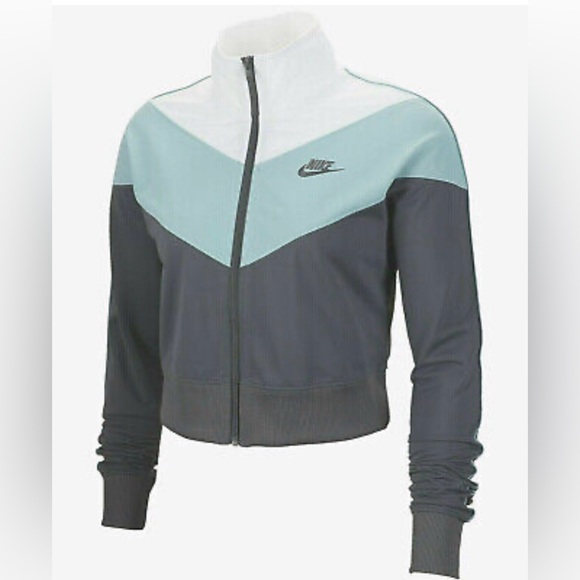 Nike NWT Medium Sportswear Heritage Full Zip RARE Tracksuit in Ocean Cube - Picture 3 of 12